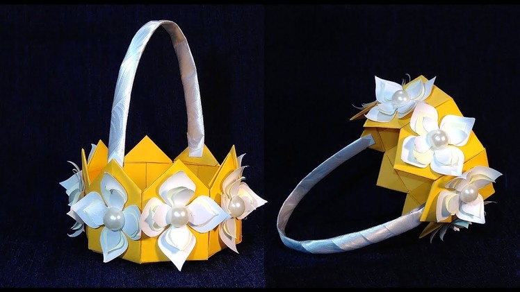 ORIGAMI BASKET . ???? Paper basket  for gifts. Gift wrapping ideas.