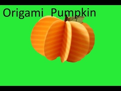 Origami Pumpkin!Origami Pumpkin Tutorial!How to make Origami Pumpkin!Origami Vegetables for kids!!