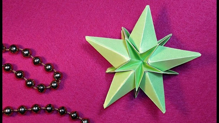 Origami star. Paper star. EASY TUTORIAL
