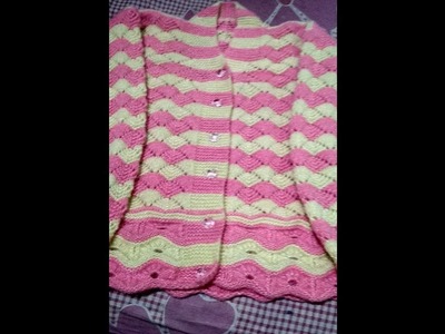 Paan Patti Design of Ladies Cardigan in Double Colour|Knitting Lessons #16