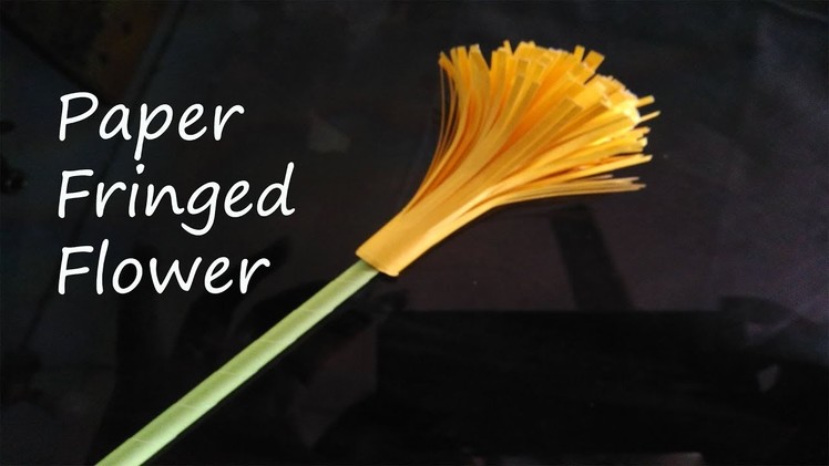 Paper Fringed Flower- A4 paper -Video- easy for all