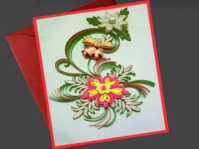 Paper Quilling Christmas Greeting card |Paper Quilling Art