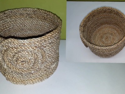 Recycling crafts ideas:How to make Rope Basket.DIY