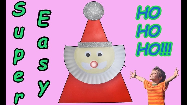 Santa Claus from paper plate -- DIY --For this season ????????????