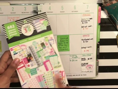 2018 Budget Planner Set-up: Weekly Section