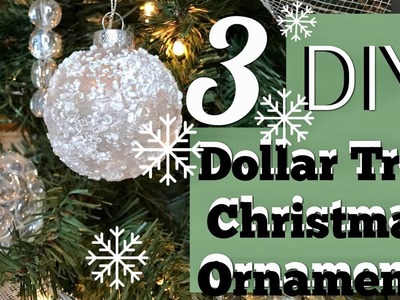3 Cheap Easy Winter Wonderland Ornaments | Dollar Tree Christmas DIY