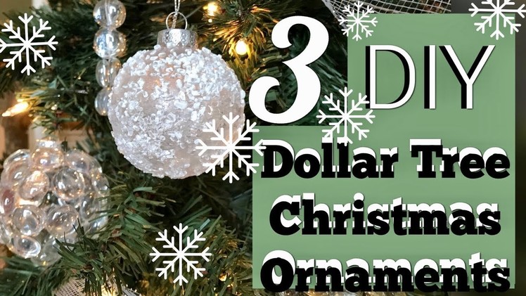 3 Cheap Easy Winter Wonderland Ornaments | Dollar Tree Christmas DIY
