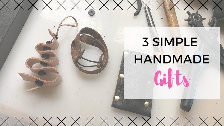 3 Easy DIY Leather Crafty gifts that you can make for loved ones for the holidays.