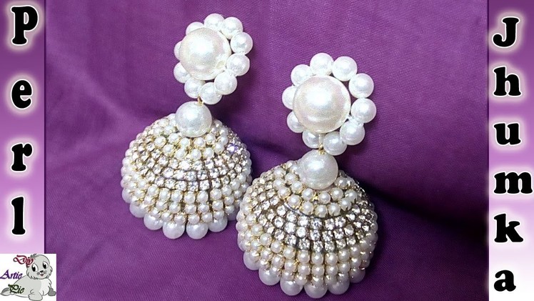 #62 How to Make Pearl Beaded Earrings (Jhumka) || Diy || Jewellery Making