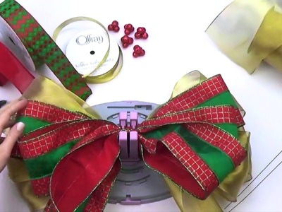 Bow Genius - Christmas Tree Topper with Small Bows- DIY Christmas Tree Bow