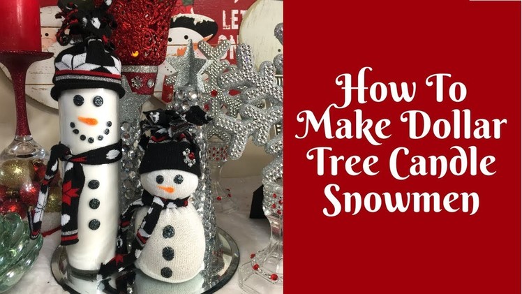 Christmas Crafts: DIY Dollar Tree Snowman Candles