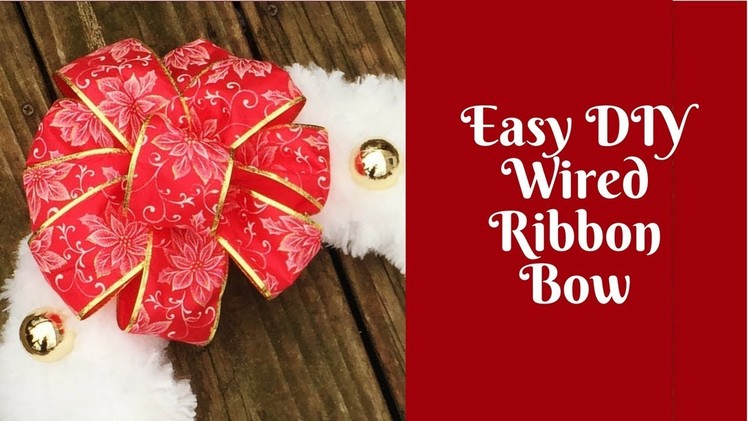 Christmas Crafts: Easy DIY Wired Ribbon Bow
