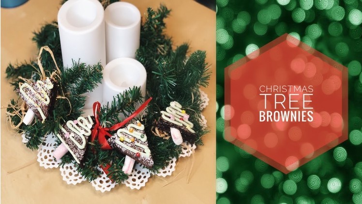 Christmas tree brownies || DIY Christmas treats