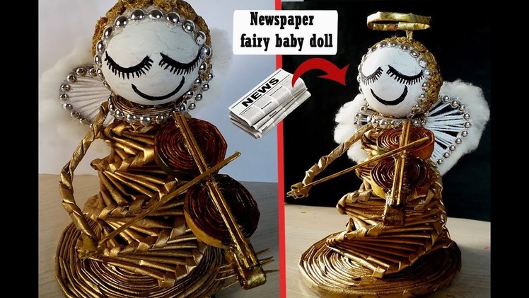 Cute Angel Doll with newspapers | DIY Crafts | Best out of waste | Christmas Decorating Ideas