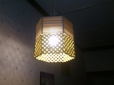 D.I.Y. Lamp from Newspaper & Popsicle stick (Hexagon)