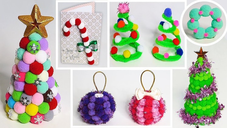 ???????? Decorate your Christmas with Pompoms Easy and Fast Ideas DIY for Christmas ????????