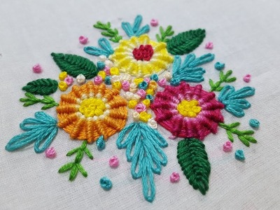 DIY Beautiful Spider web stitch | hand embroidery design | unique embroidery