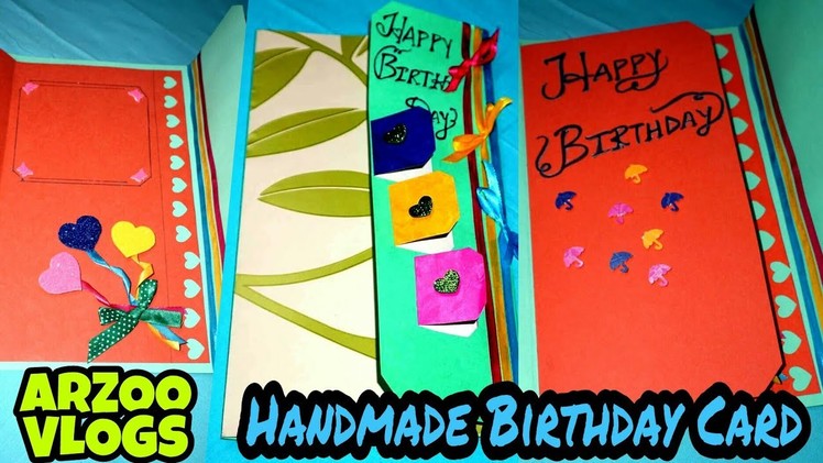 DIY - CARD | Handmade Birthday Card for Best Friend | Greeting Card Latest Design | ARZOO VLOGS