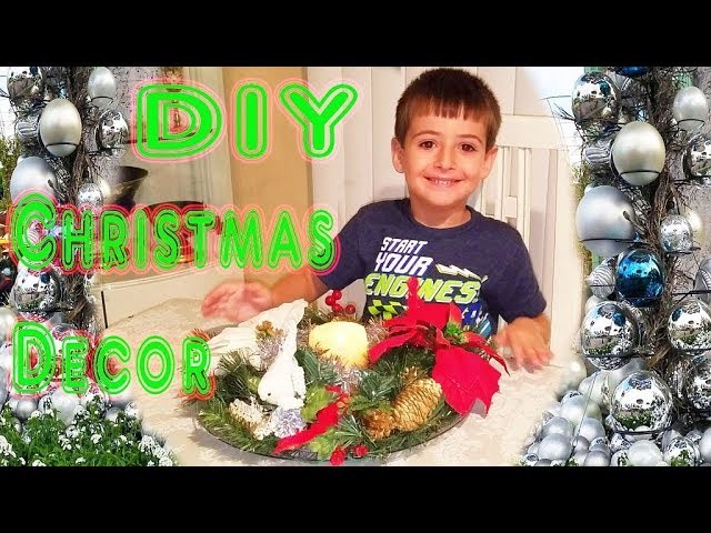DIY Christmas Holiday CENTERPIECE Dollar TREE Easy Holiday DECOR DIY