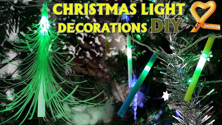 DIY Christmas light decorations - DIY christmas decorations made of straw