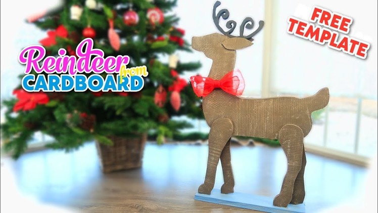 DIY Christmas Recycled Decoration! Amazing Reindeer from cardboard