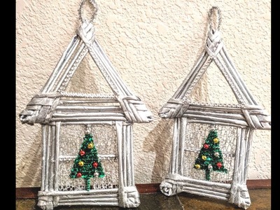 DIY Christmas Tree Decoration Idea |Beautiful hut with Christmas tree by  Newspaper