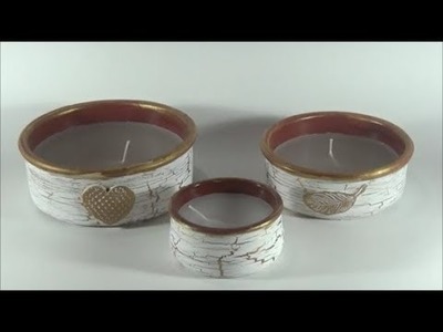 DIY clay pot recycling (candles).Ανακύκλωση πήλινων δοχείων (κεριά)