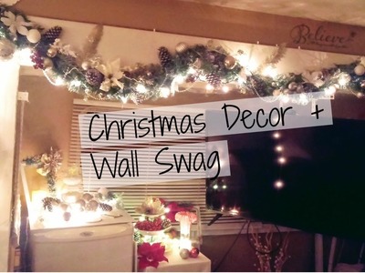 DIY Dollar Tree Christmas Decor 2017 (Requested) Wall Swag. Garland