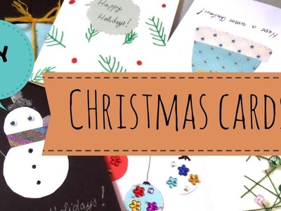 DIY Easy Handmade Christmas Cards | Holiday Greeting Card Ideas for Kids 2017  | by Fluffy Hedgehog