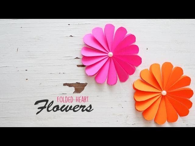 DIY Folded Heart Flowers