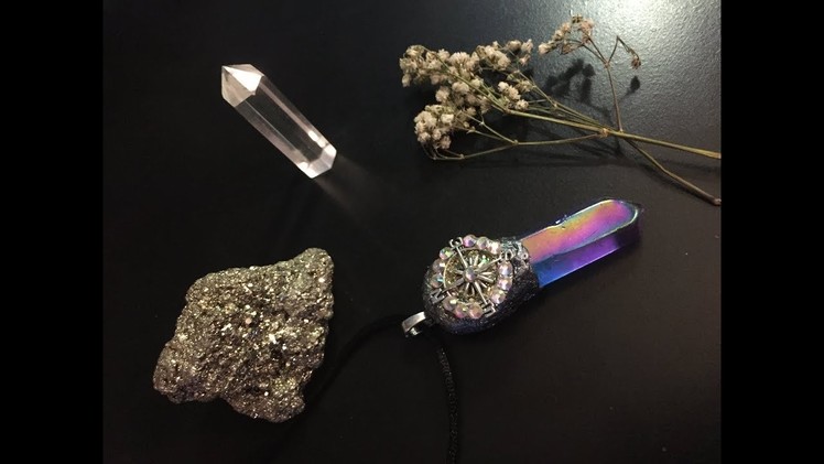 DIY Healing Quartz Crystal Pendant (Polymer Clay) How to make your own Crystal Pendant.
