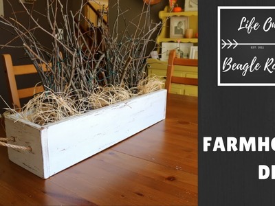 DIY: How to Make a Simple Rustic Farmhouse Box Centerpiece