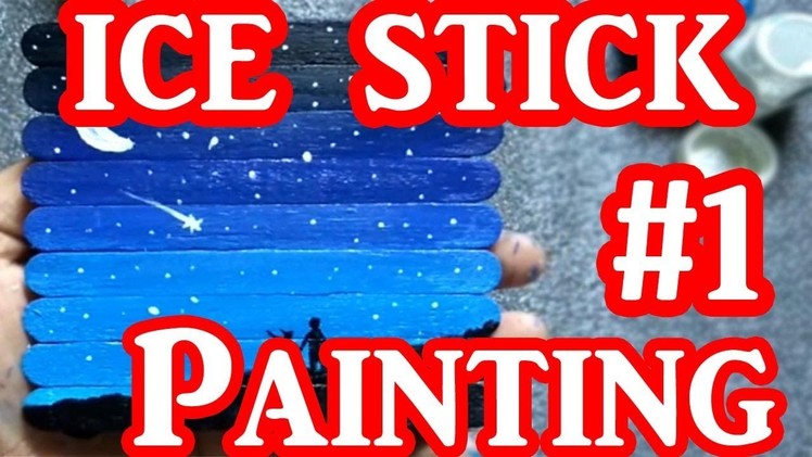 DIY Ice Cream Sticks Painting #1 | Shayarana Sumit