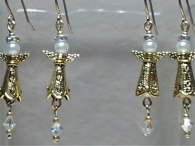 DIY~ Make Gorgeous And Ornate Tiny Bead Cap Angel Earrings!