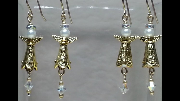 DIY~ Make Gorgeous And Ornate Tiny Bead Cap Angel Earrings!