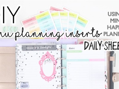 DIY Menu Planning???????? Inserts Using MINI Happy Planner DAILY SHEETS! | At Home With Quita
