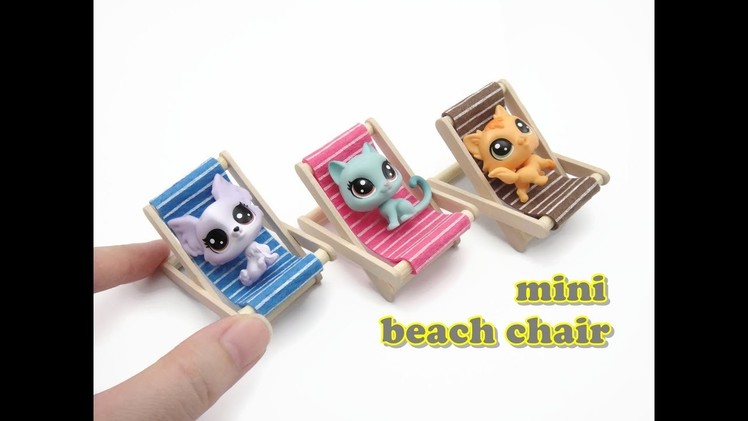 DIY Miniature Doll Mini Beach Chair - Fast & Easy!