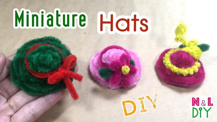 DIY Miniature Hats | How to make mini Hats for Doll