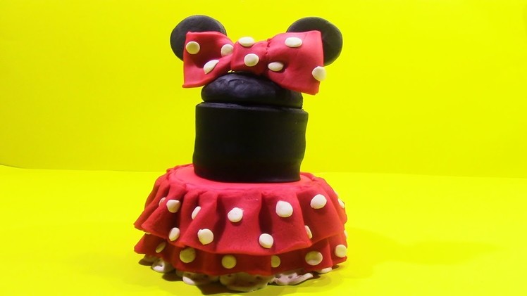 DIY Minnie Mouse Dress PlayDoh - How to Make Minnie Mouse Costume with PlayDoh for Kids