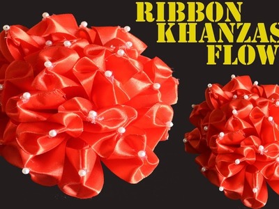 DIY Ribbon flower || Wedding Decoration Flower || Satin Kanzashi Flower || Homemade Crafts