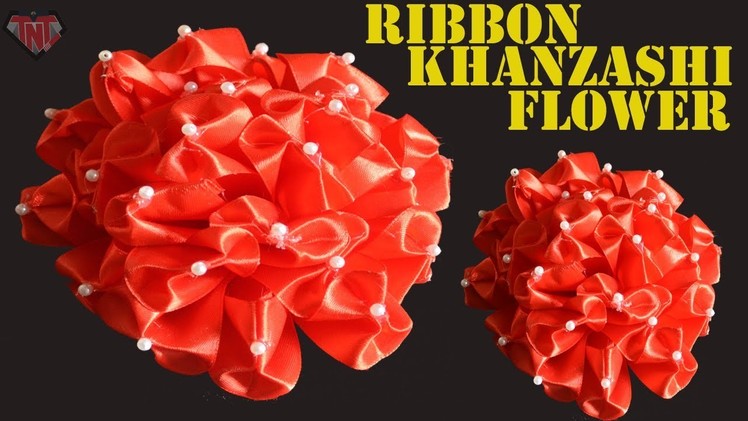 DIY Ribbon flower || Wedding Decoration Flower || Satin Kanzashi Flower || Homemade Crafts
