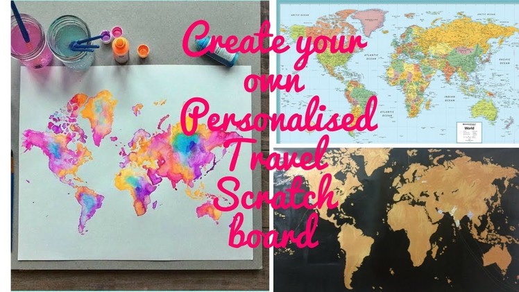 DIY your own Personalised Travel Scratch World Map Poster | room decor or gift | ABHINAYA DHINAKARAN