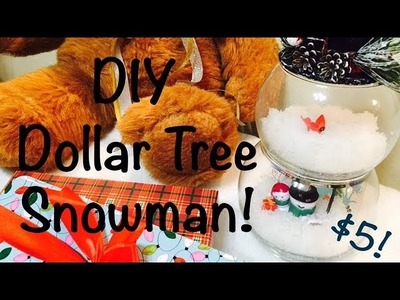 Dollar Tree DIY Fishbowl Snowman!