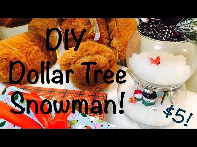 Dollar Tree DIY Fishbowl Snowman!
