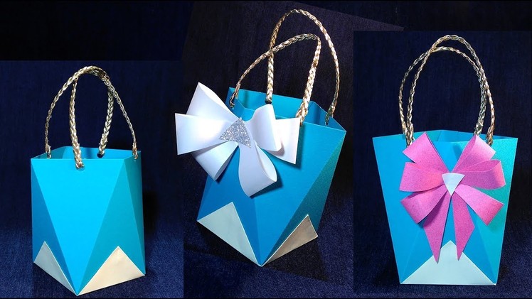 Easy Gift Bag with Handles. ???? Paper gift bag with handles. NO TEMPLATES