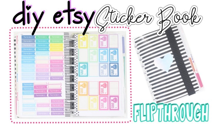 Etsy Sticker Book DIY + FLIPTHROUGH | Sticker Storage | At Home With Quita