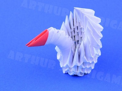 How to make a swan of paper ✿ 3D origami tutorial DIY own hands