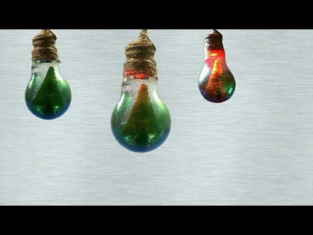 How To Make Christmas Tree Inside Light Bulb Without Breaking | Diy Christmas Tree