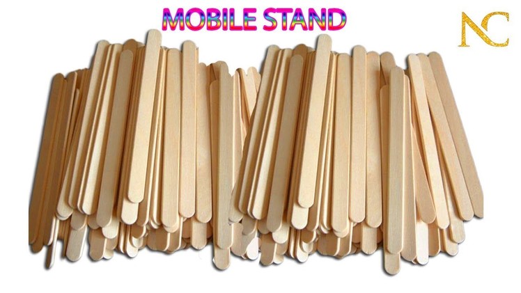 How to make Mobile stand | Popsicle Stick crafts | DIY | Nalicraft