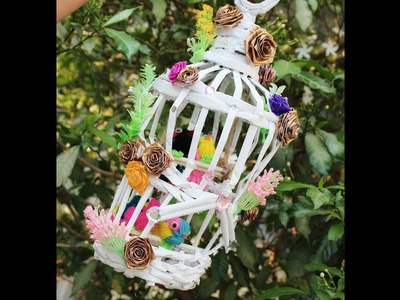 How to make Newspaper Bird Cage DIY: Newspaper Bird Cage Simple&Easy